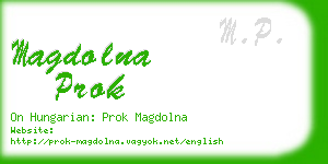 magdolna prok business card